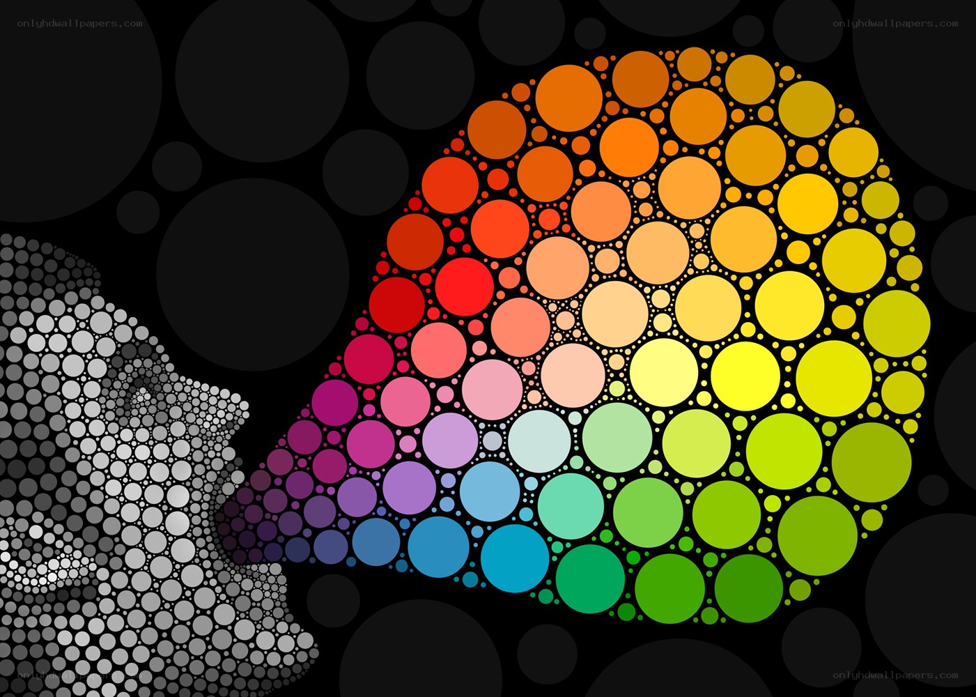 Colorful speech bubble art