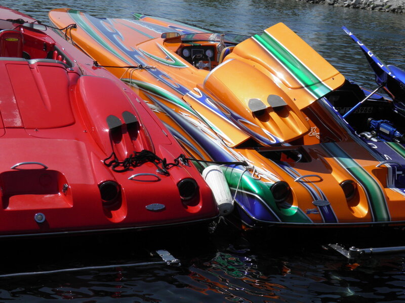 Colorful Speedboats