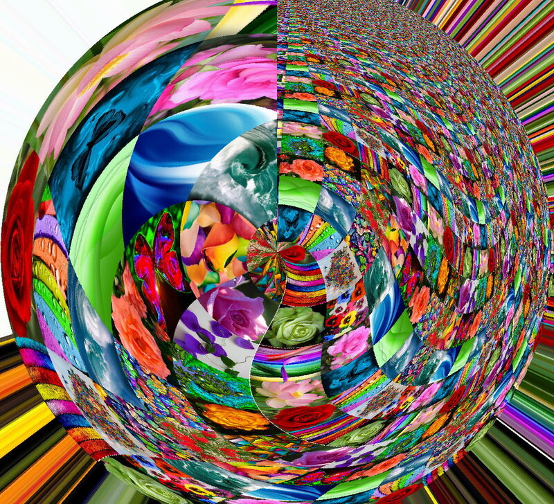 Colorful Sphere Collage