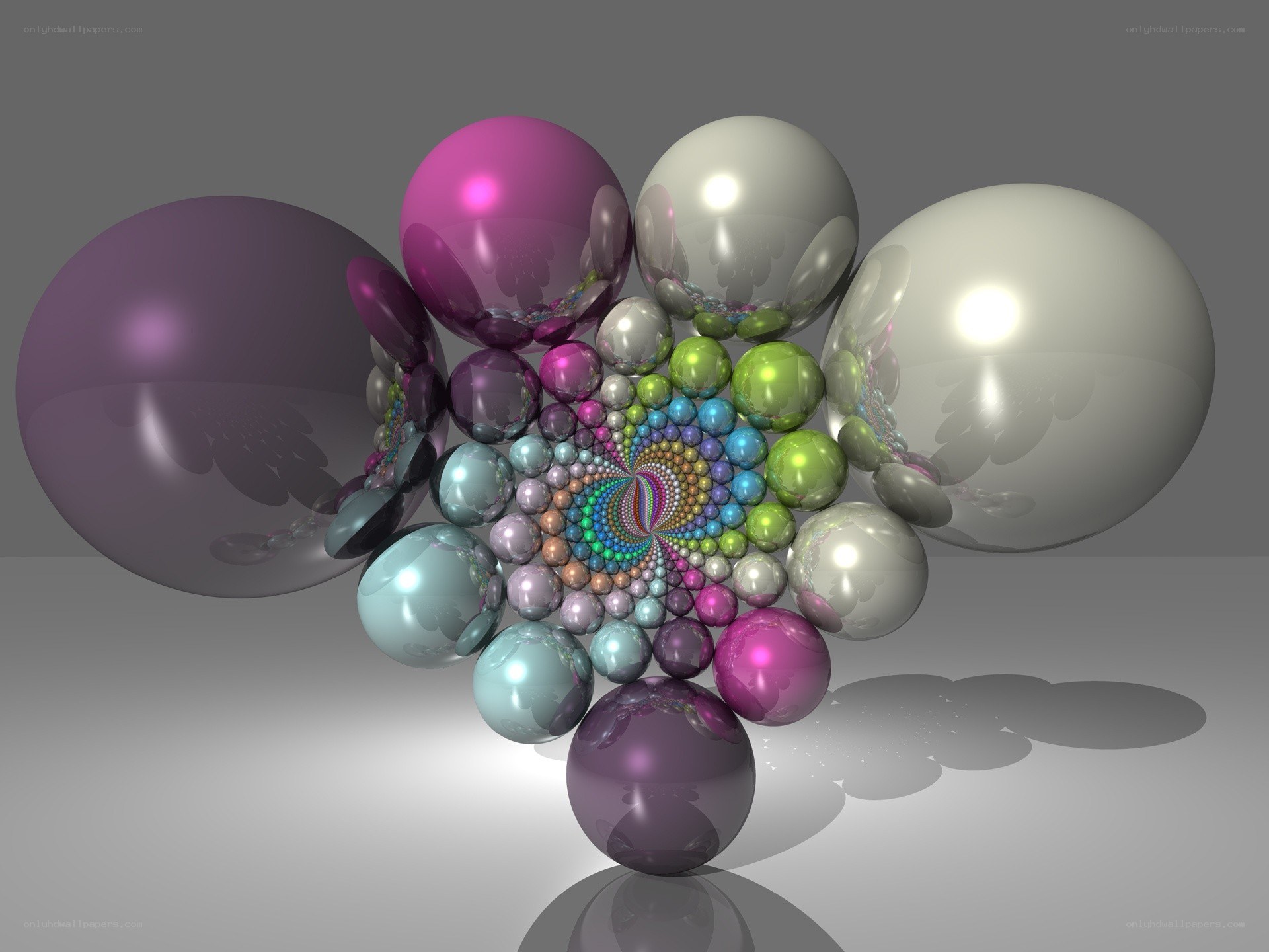 Colorful sphere fractal