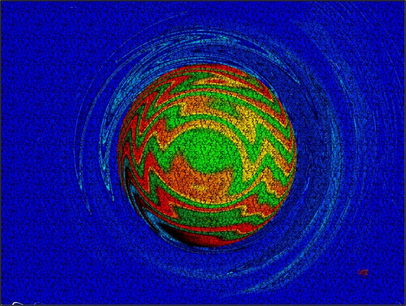 Colorful Sphere in Blue