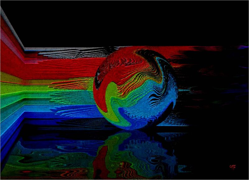 Colorful Sphere in Room