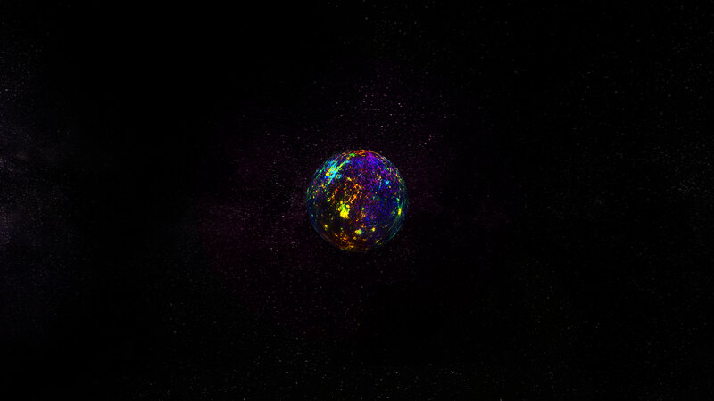 Colorful Sphere in Space — Black