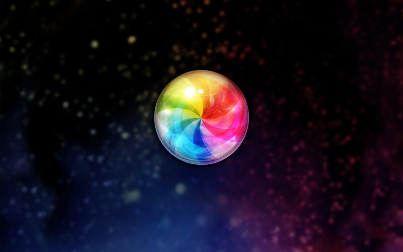 Colorful Sphere in Space — Rainbow