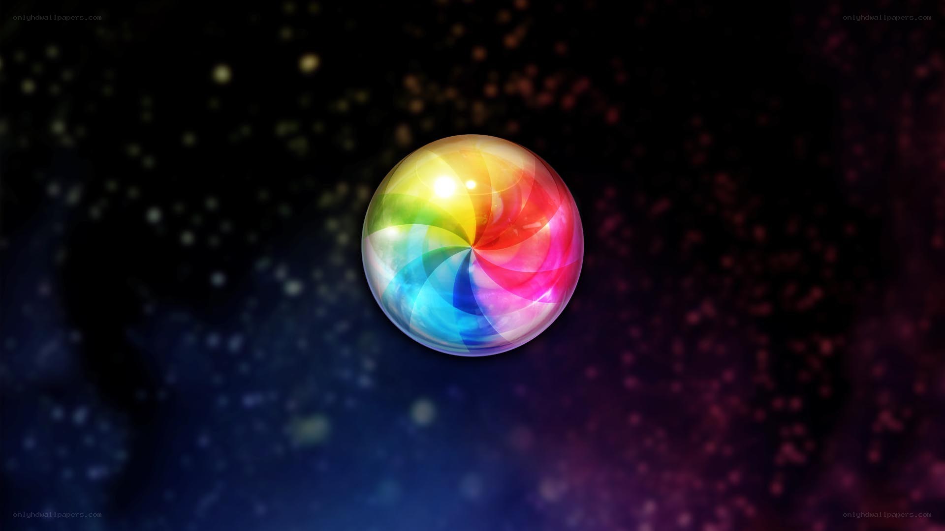 colorful sphere in space