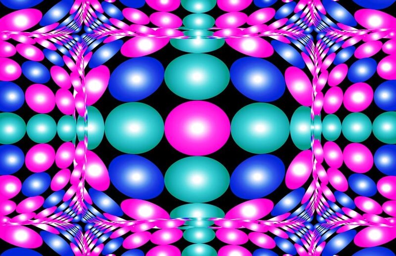 Colorful Sphere Pattern — Pink