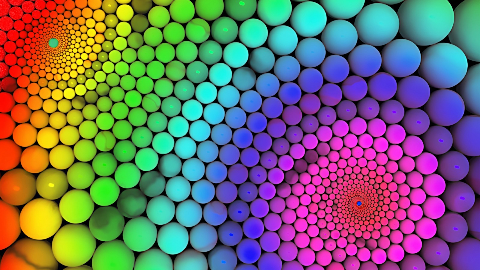 colorful sphere spiral