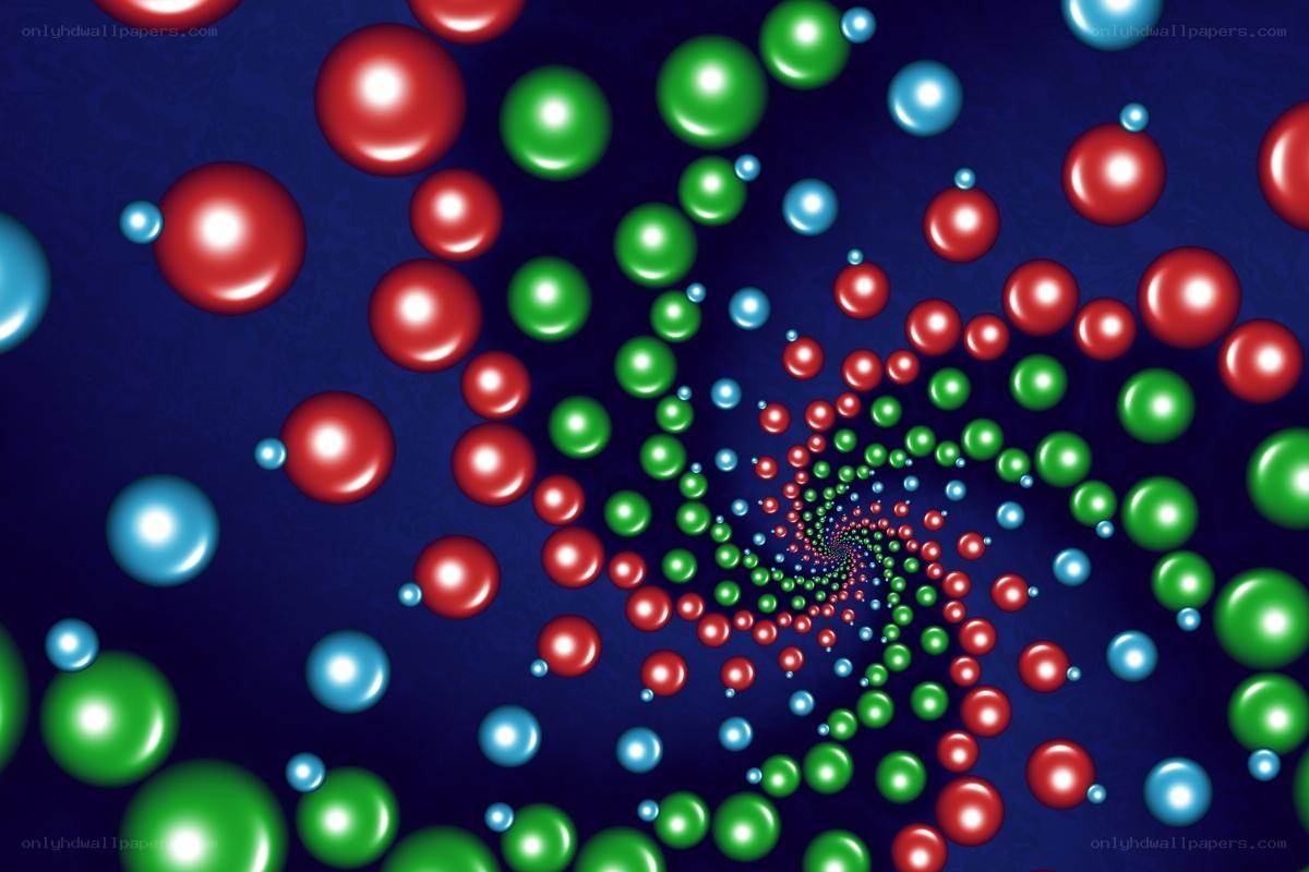 colorful sphere spiral
