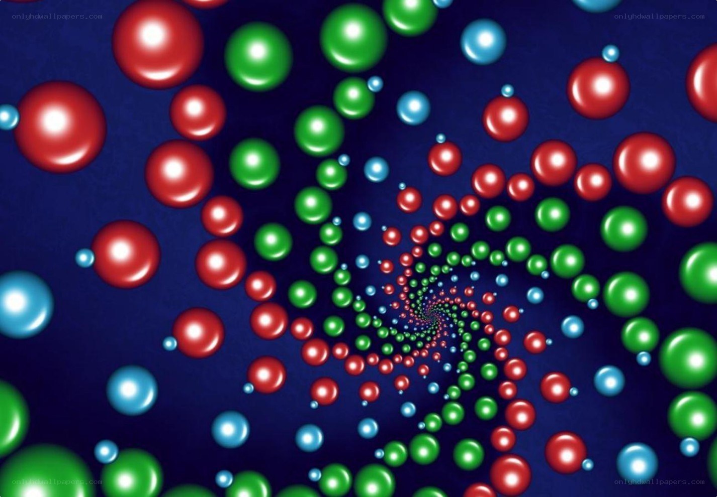 colorful sphere spiral