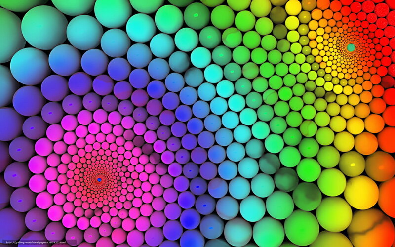 Colorful Sphere Spiral — Green