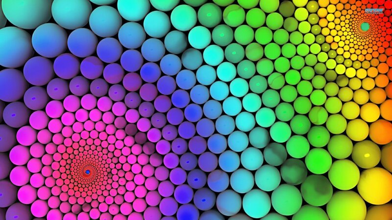 Colorful Sphere Spiral — Pink, Vibrant