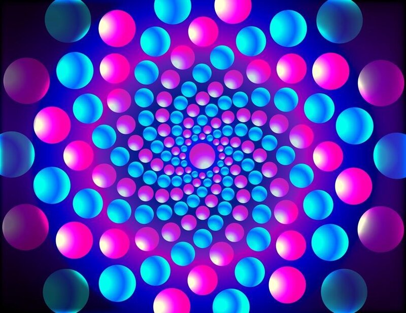 colorful sphere tunnel