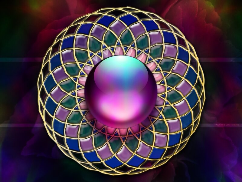 Colorful Sphere with Grid