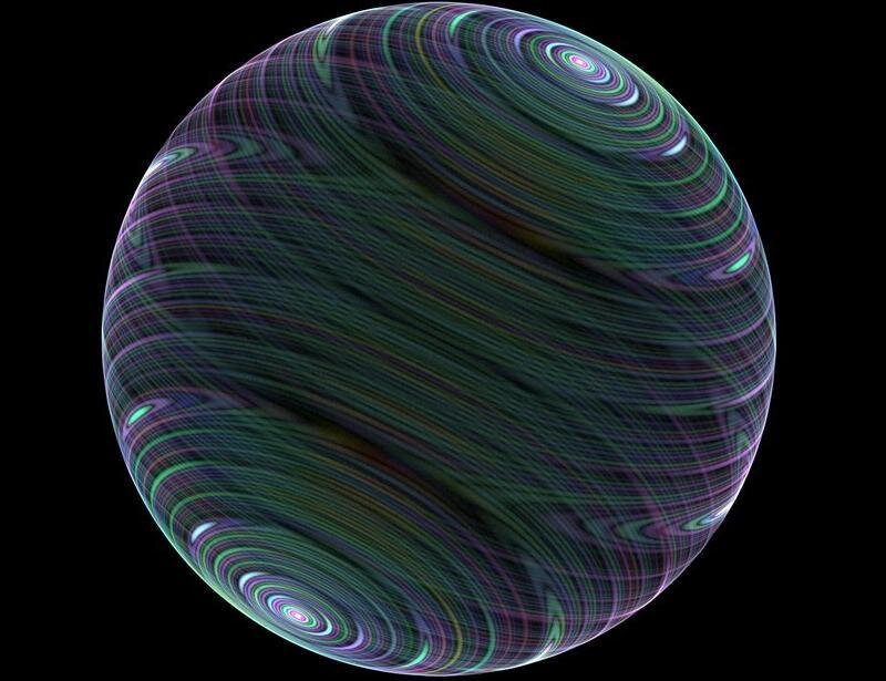Colorful Sphere with Swirls