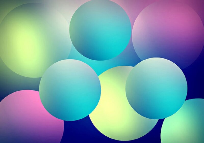 Colorful Spheres — Blue, Calm