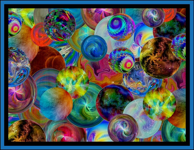 Colorful Spheres — Blue