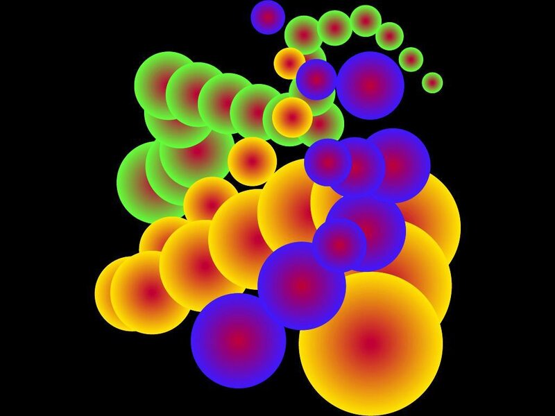 Colorful Spheres Cluster — Yellow