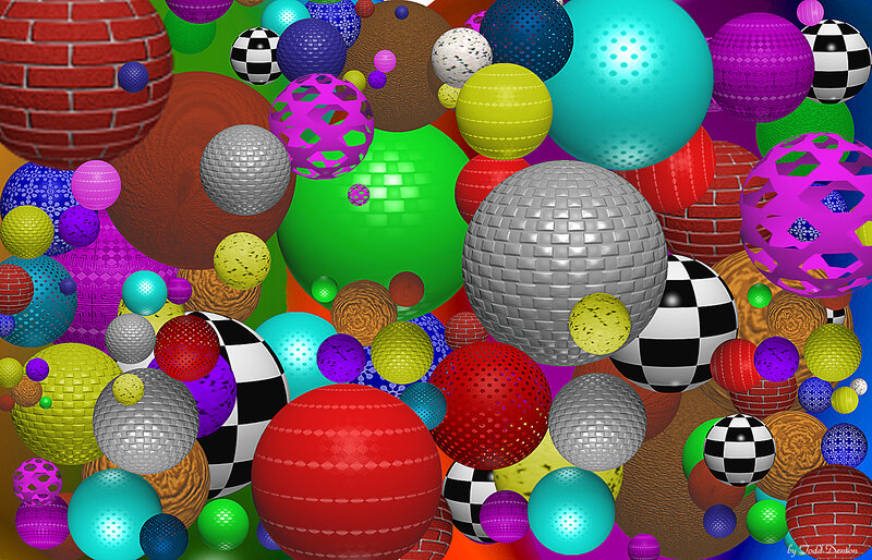 Colorful Spheres in Cluster — Green