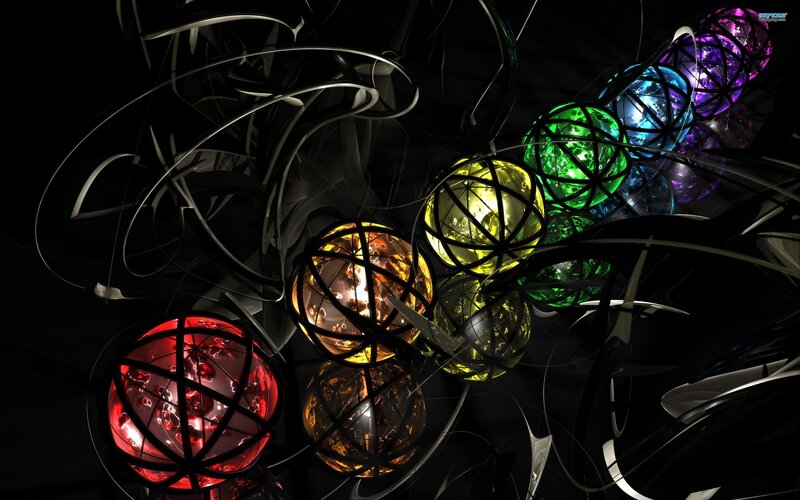 Colorful Spheres in Dark Space — Black