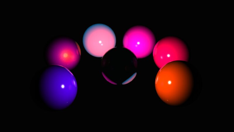 Colorful Spheres in Dark Space — Purple