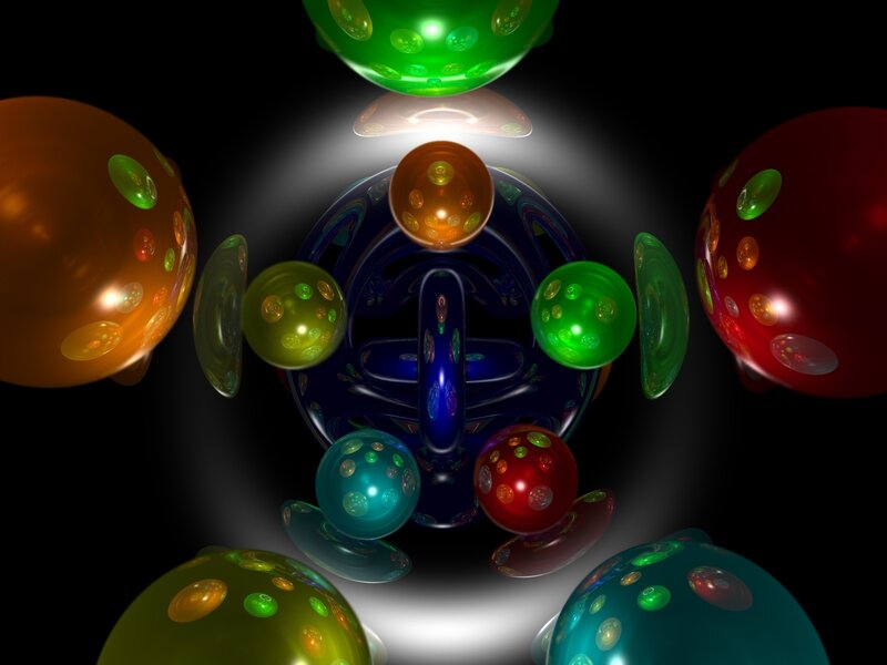 Colorful Spheres in Space — Green