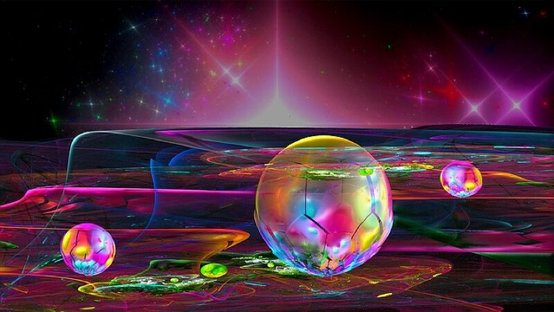 Colorful Spheres in Space — Purple