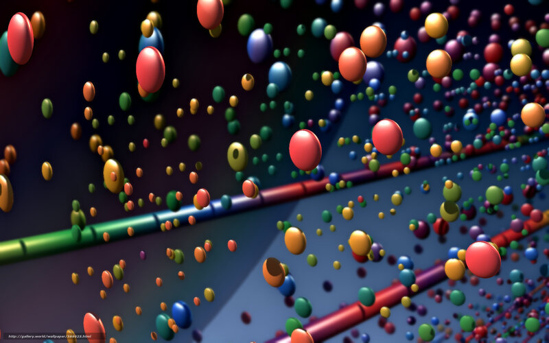 Colorful Spheres in Space — Red
