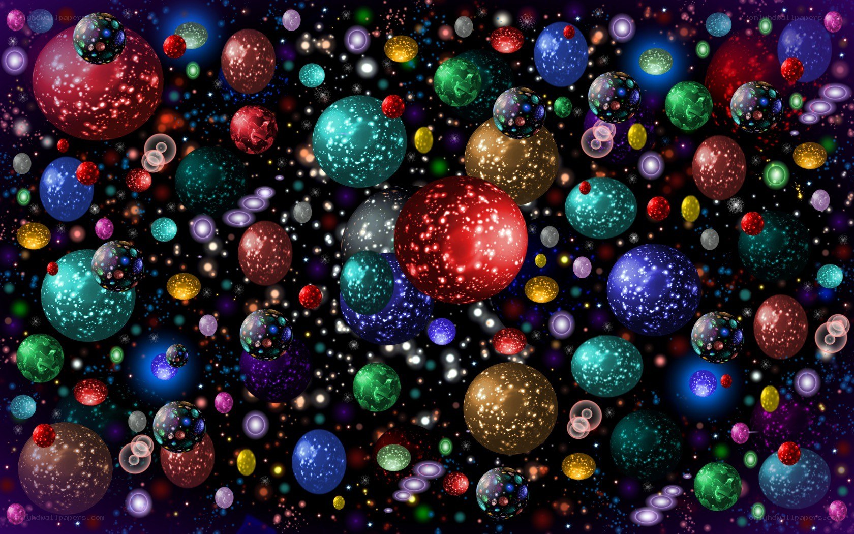 Colorful spheres in space