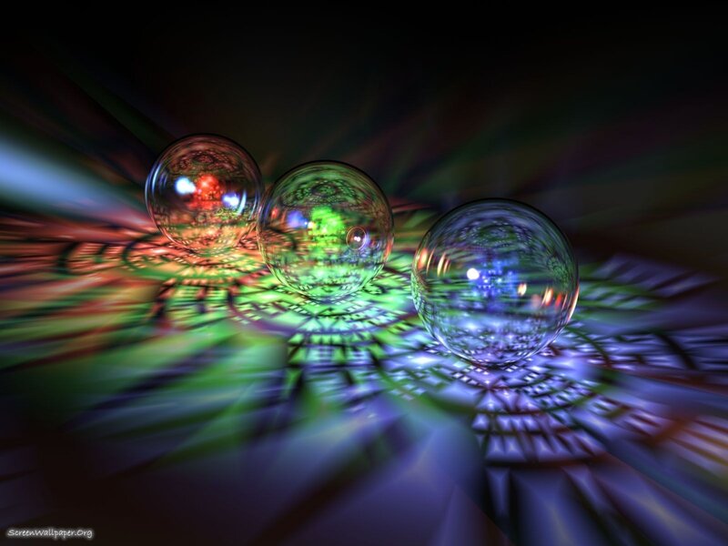 Colorful spheres on a patterned surface