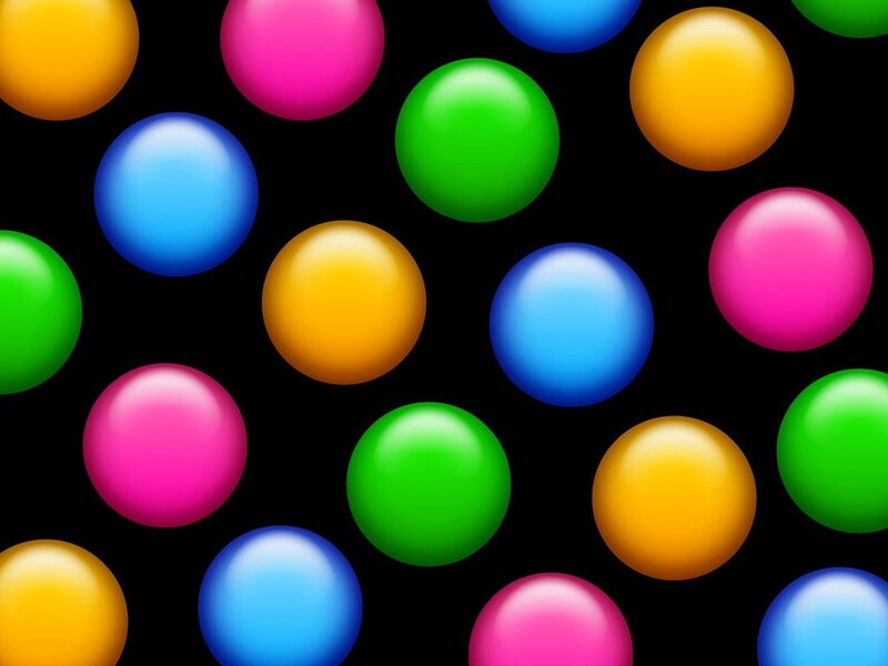 Colorful Spheres on Black — Green