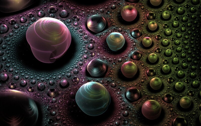 Colorful Spheres on Surface — Purple