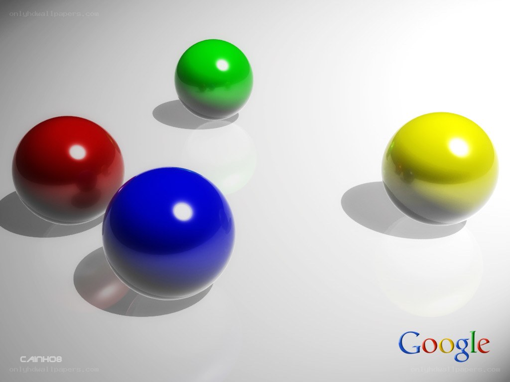 Colorful spheres on white background