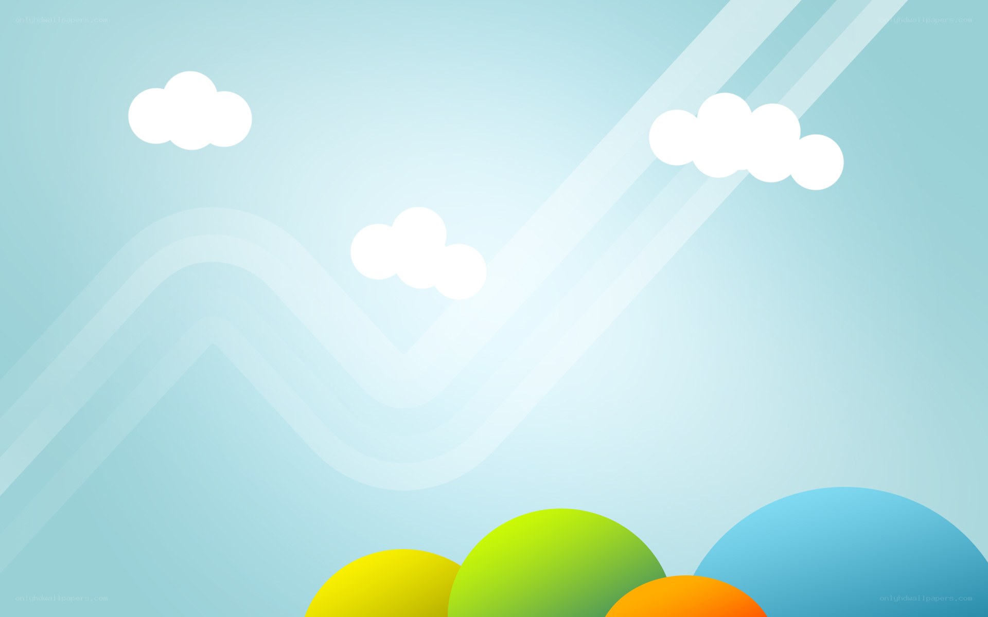 colorful spheres under blue sky