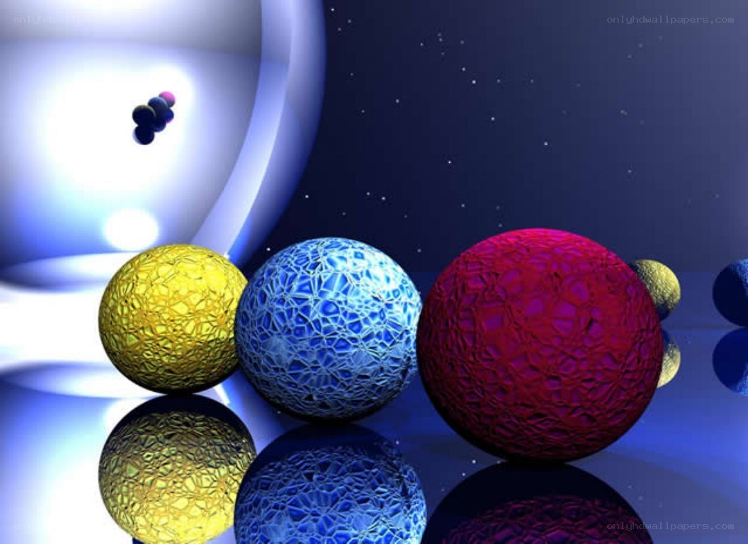 Colorful spheres with cracked textures