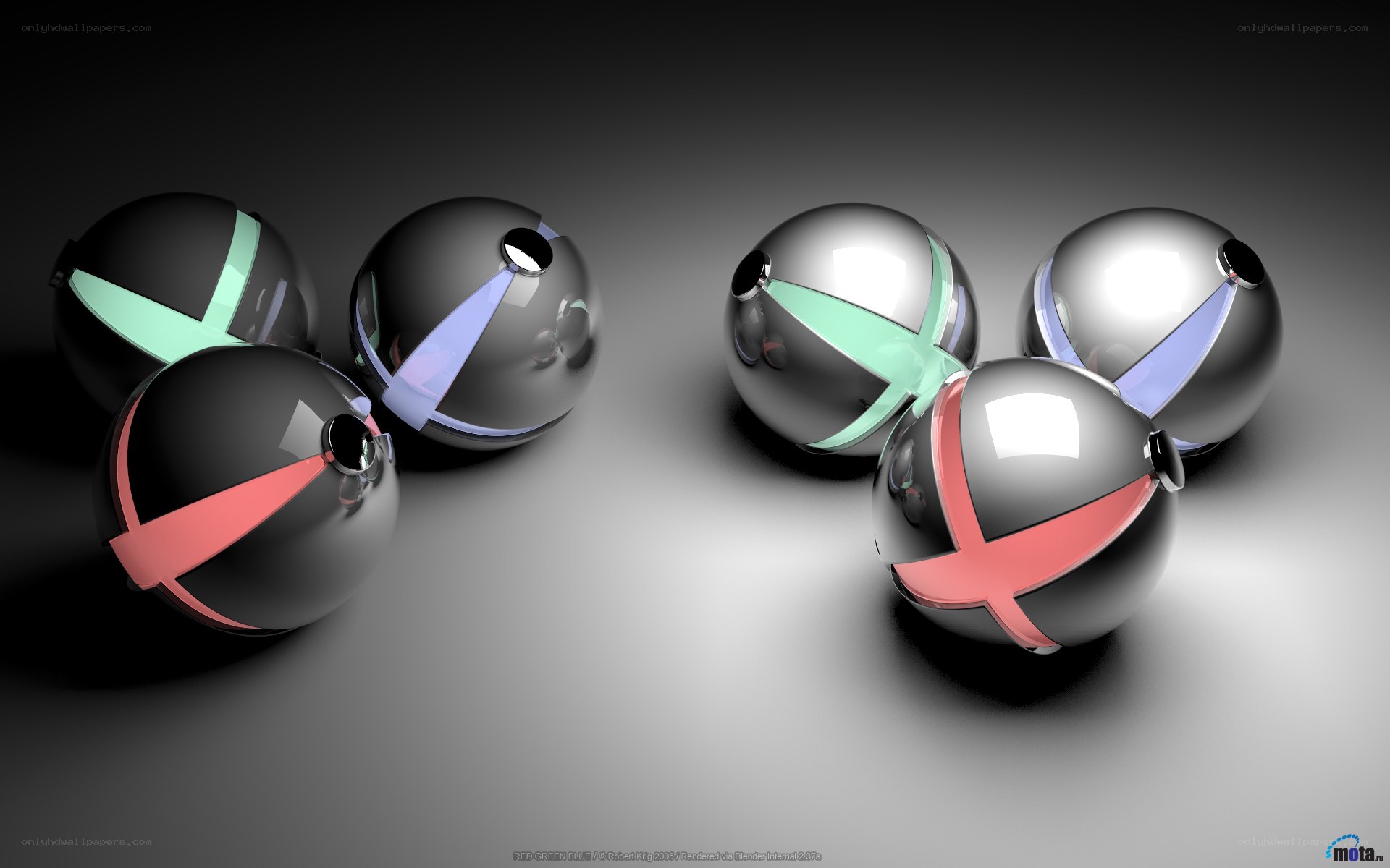 Colorful spheres with X marks