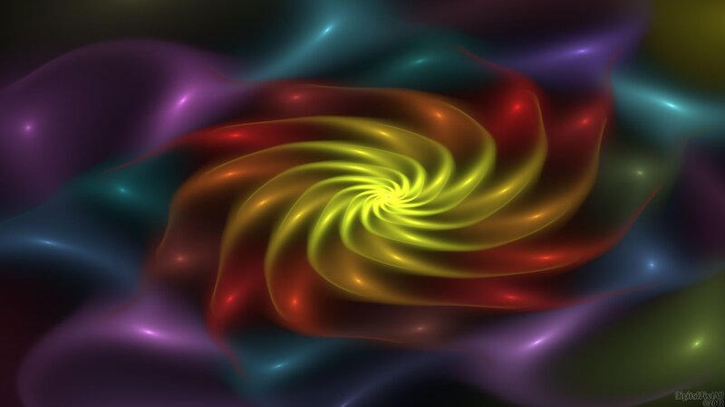 Colorful spiral abstract art