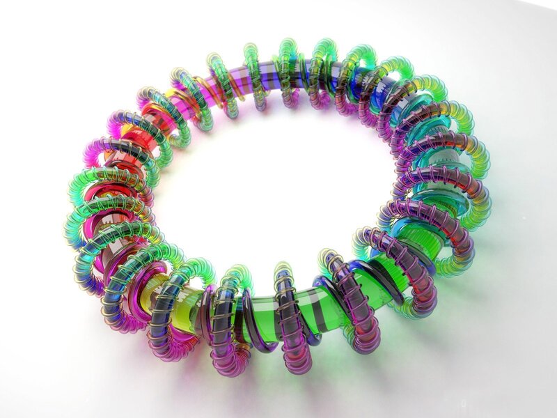 Colorful spiral bracelet