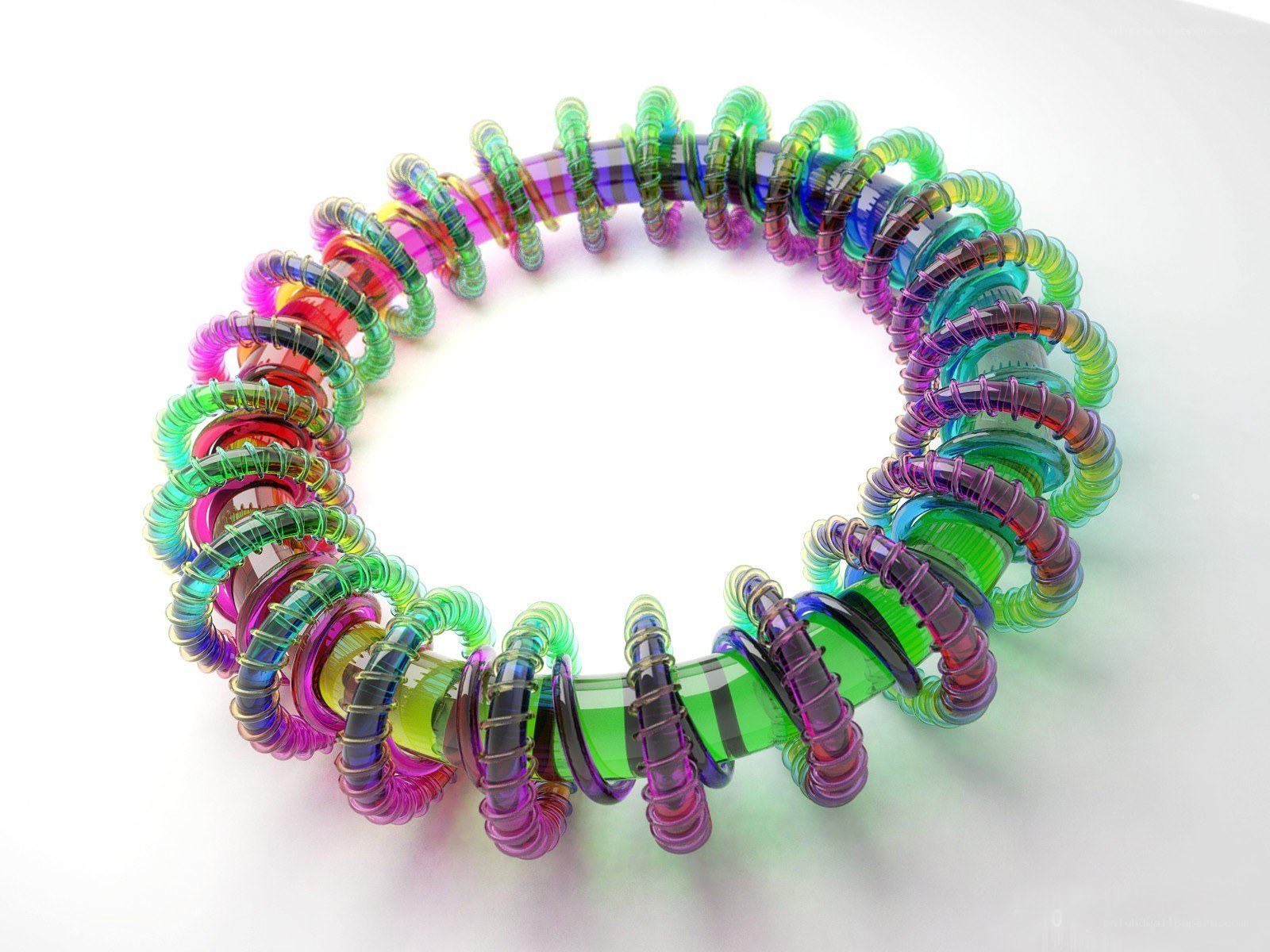 Colorful spiral bracelet