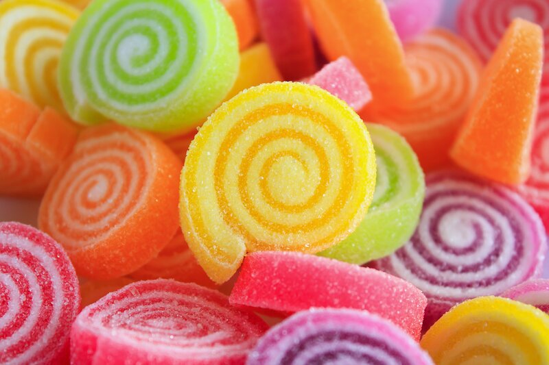 Colorful Spiral Candies — Yellow