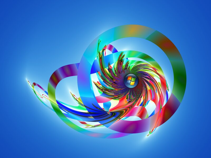 Colorful Spiral Design — Blue