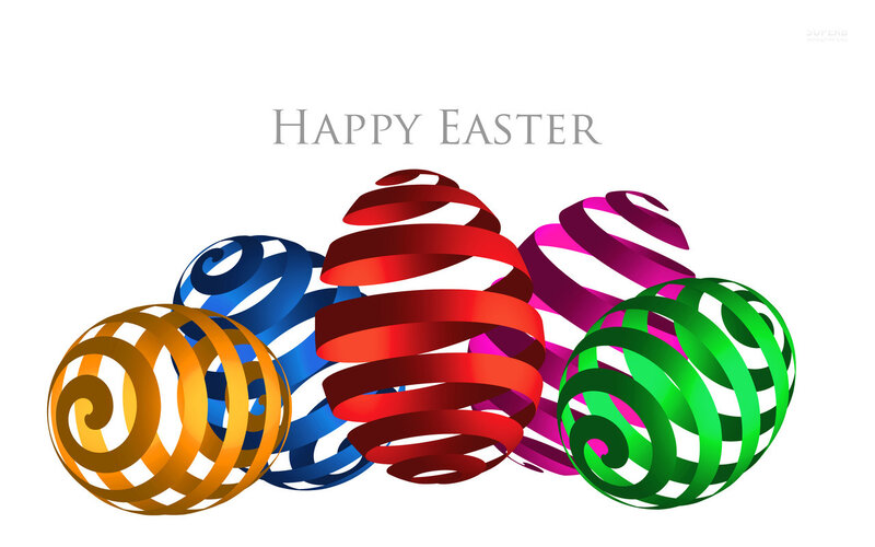 Colorful Spiral Eggs — Red