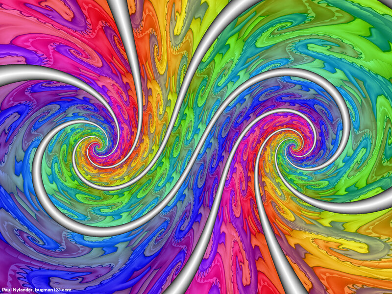 Colorful spiral fractal art