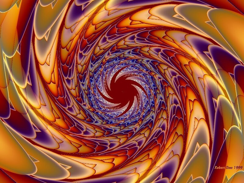 Colorful spiral fractal art