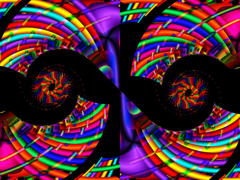 colorful spiral fractal art
