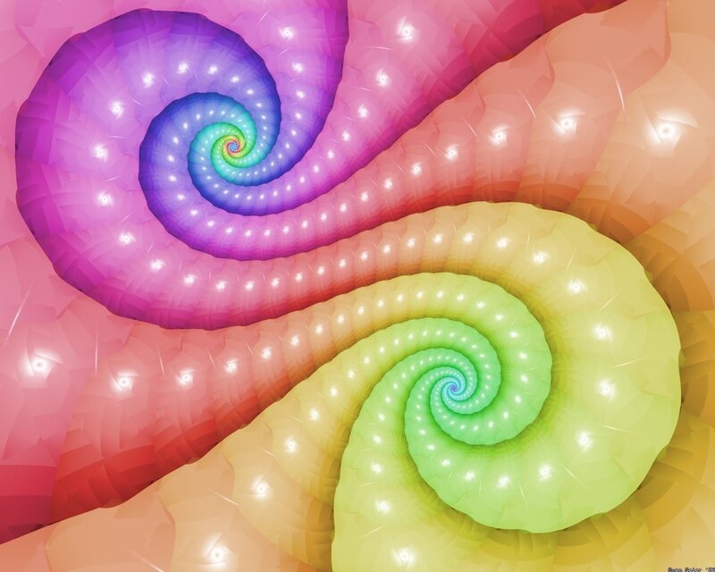 Colorful spiral fractal art