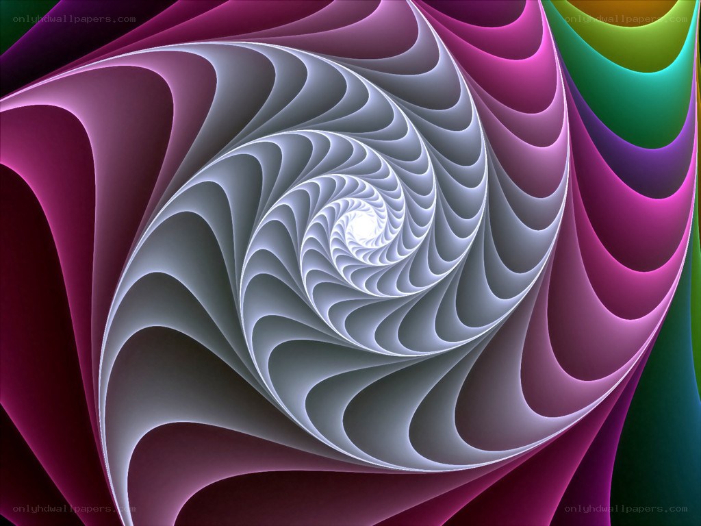 Colorful spiral fractal pattern