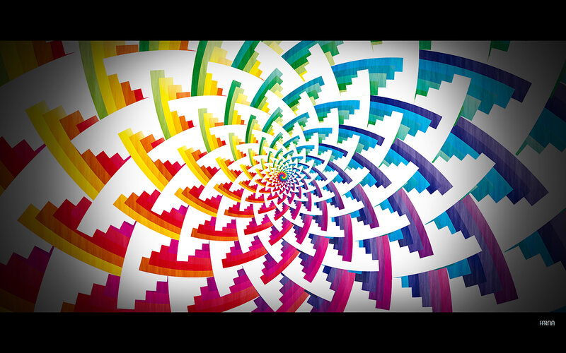 Colorful spiral fractal pattern