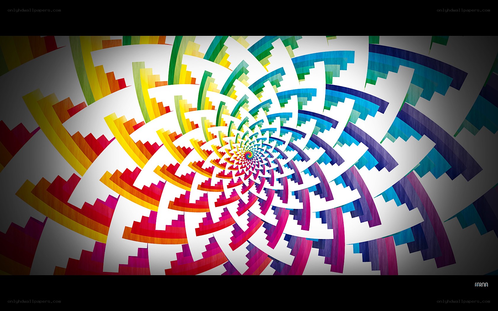 Colorful spiral fractal pattern