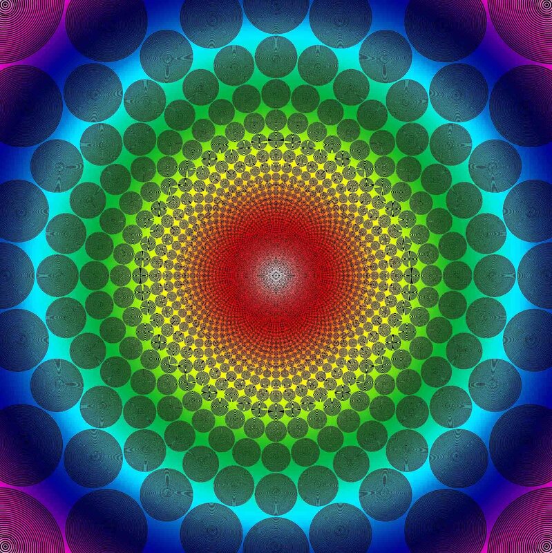 colorful spiral fractal pattern