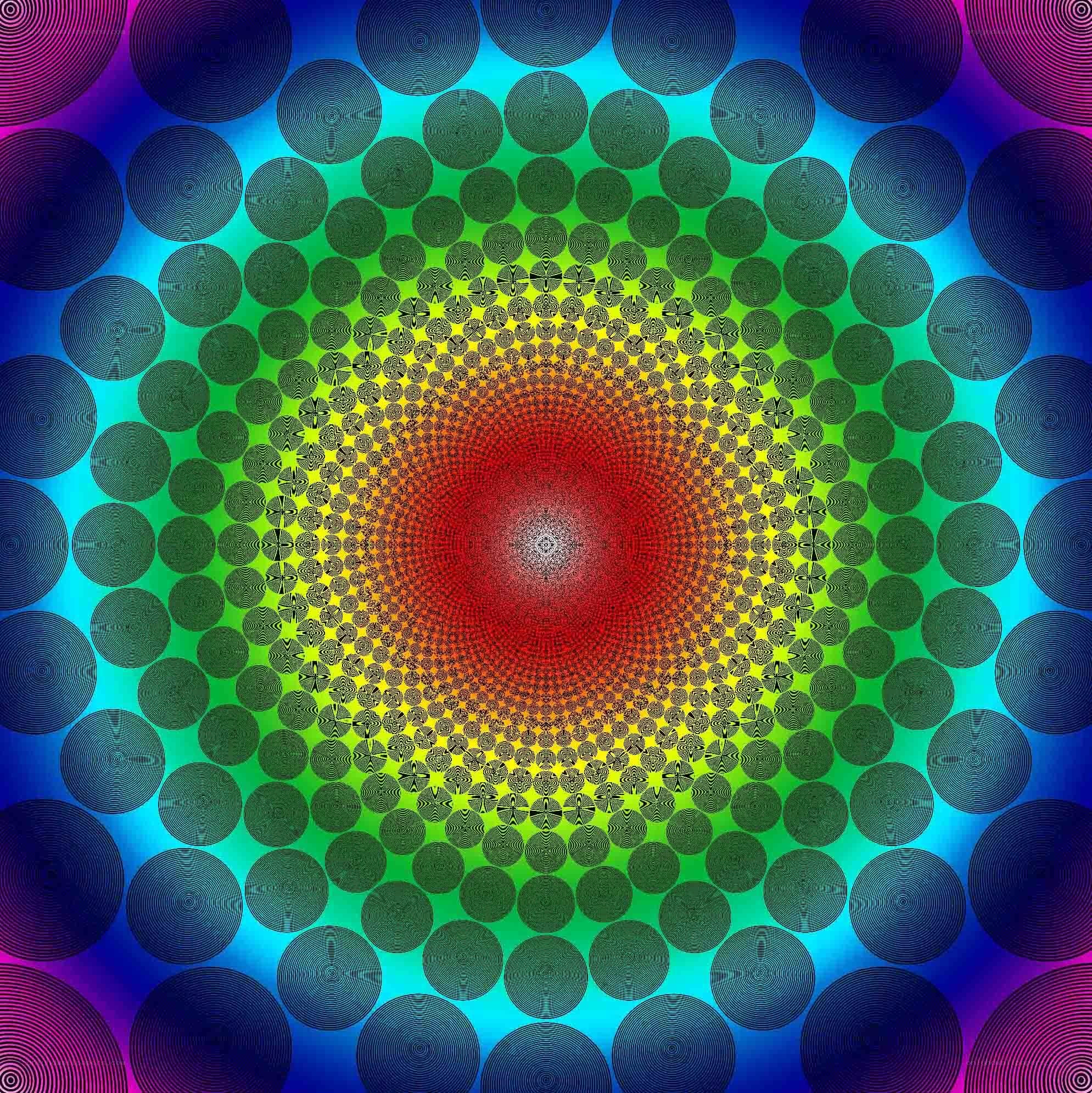 colorful spiral fractal pattern